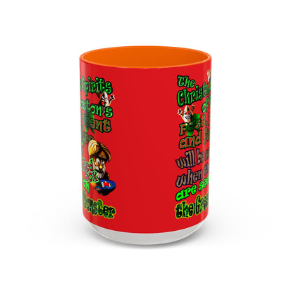 christmas spirits of boston - Accent Mug (red)