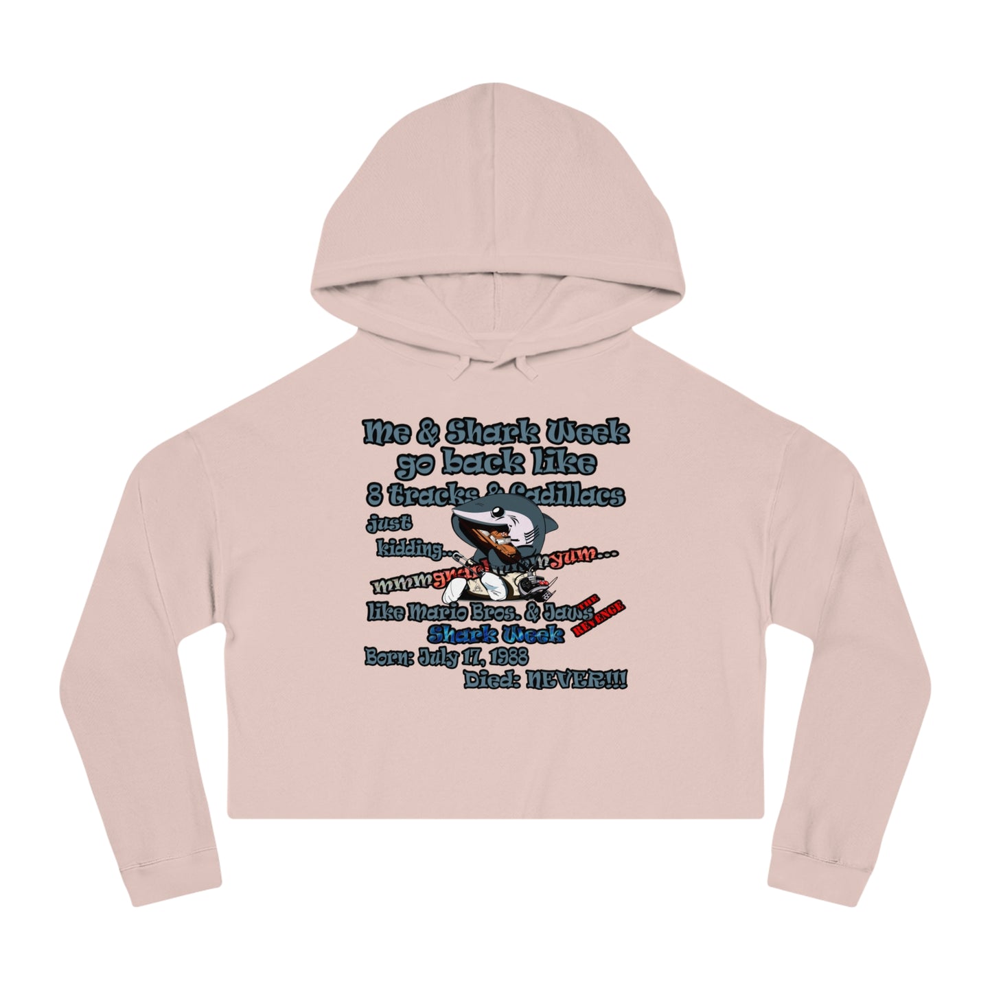 shark week - Women’s Cropped Hooded Sweatshirt