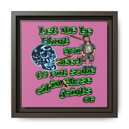 og - framed canvas art (light pink)