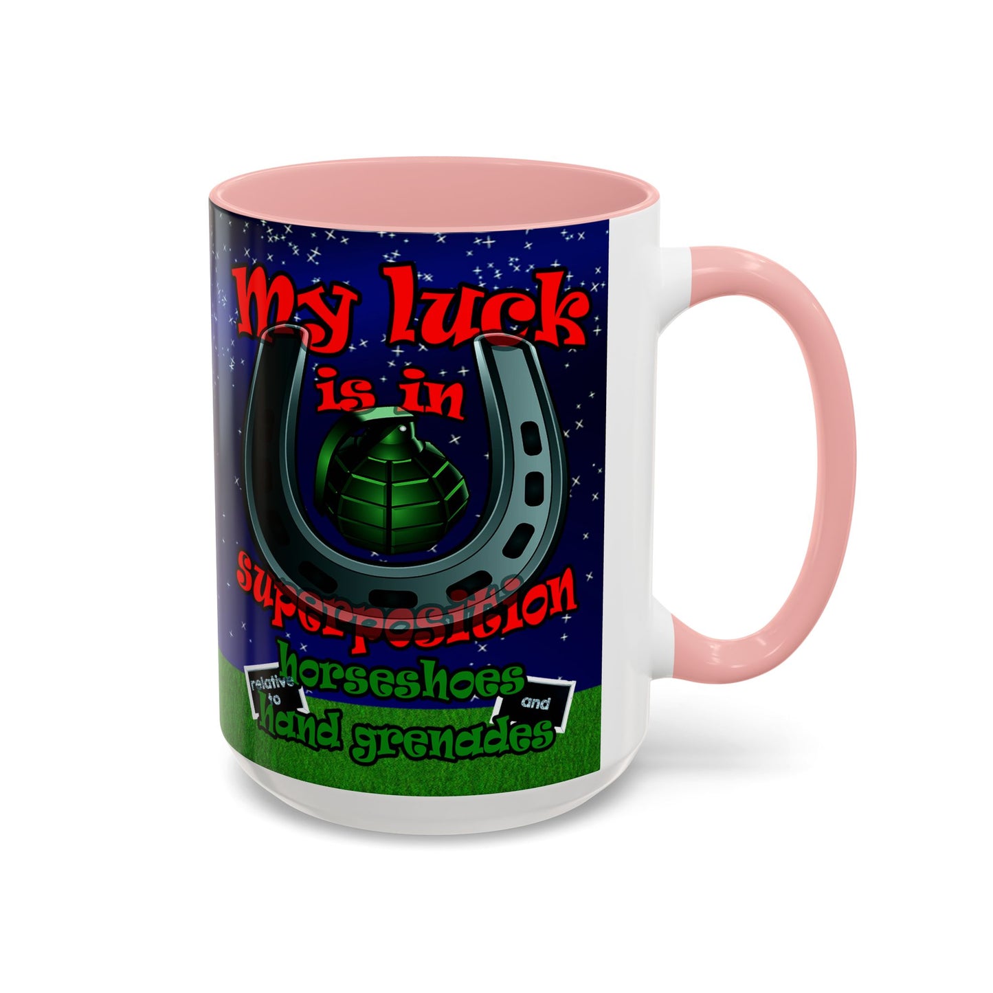 my luck - Accent Mug ('snoops' background)