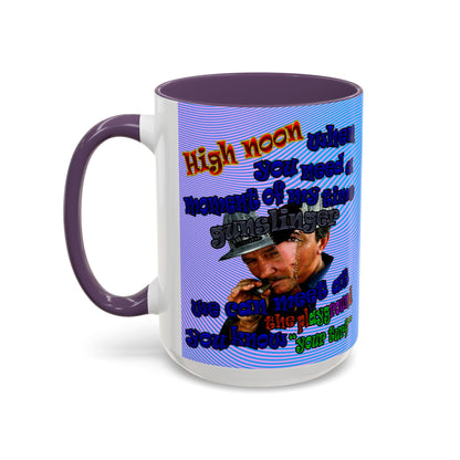 high noon - Accent Mug (light blue-purple wave)