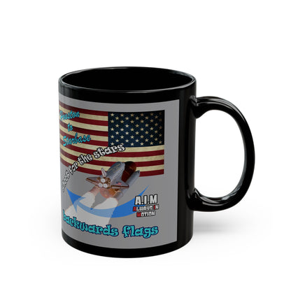 shoot for the stars - Black Mug (grey)