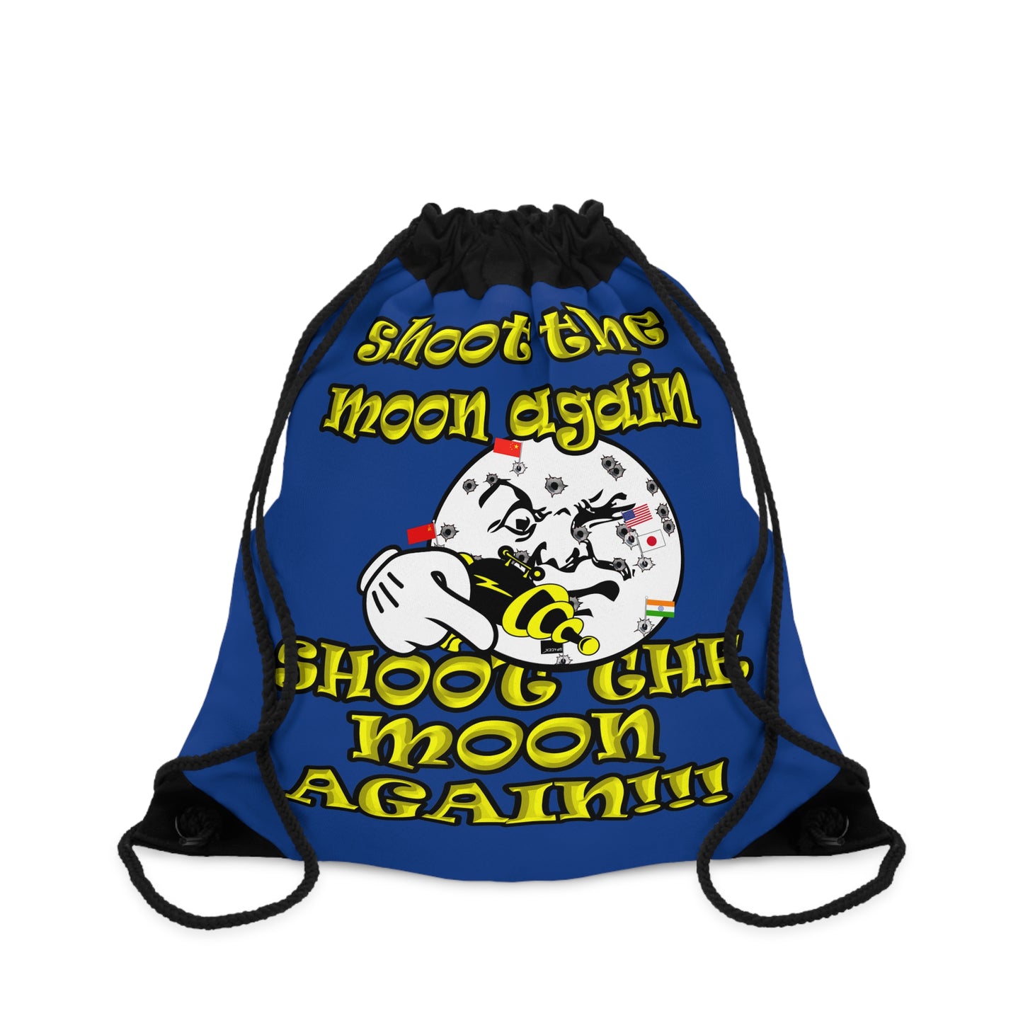 shoot the moon again - Drawstring Bag (dark blue)