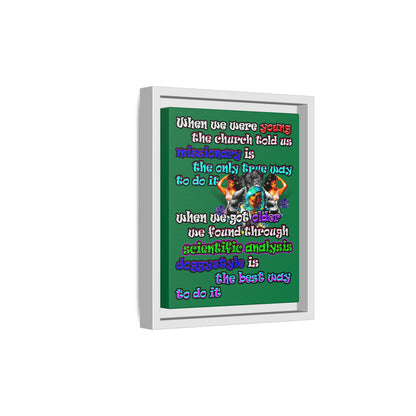 doggystyle - framed canvas art (dark green)