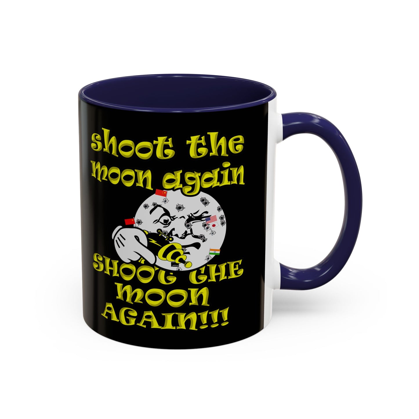 shoot the moon again - Accent Mug (black)