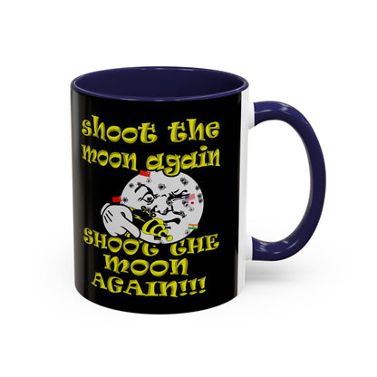 shoot the moon again - Accent Mug (black)