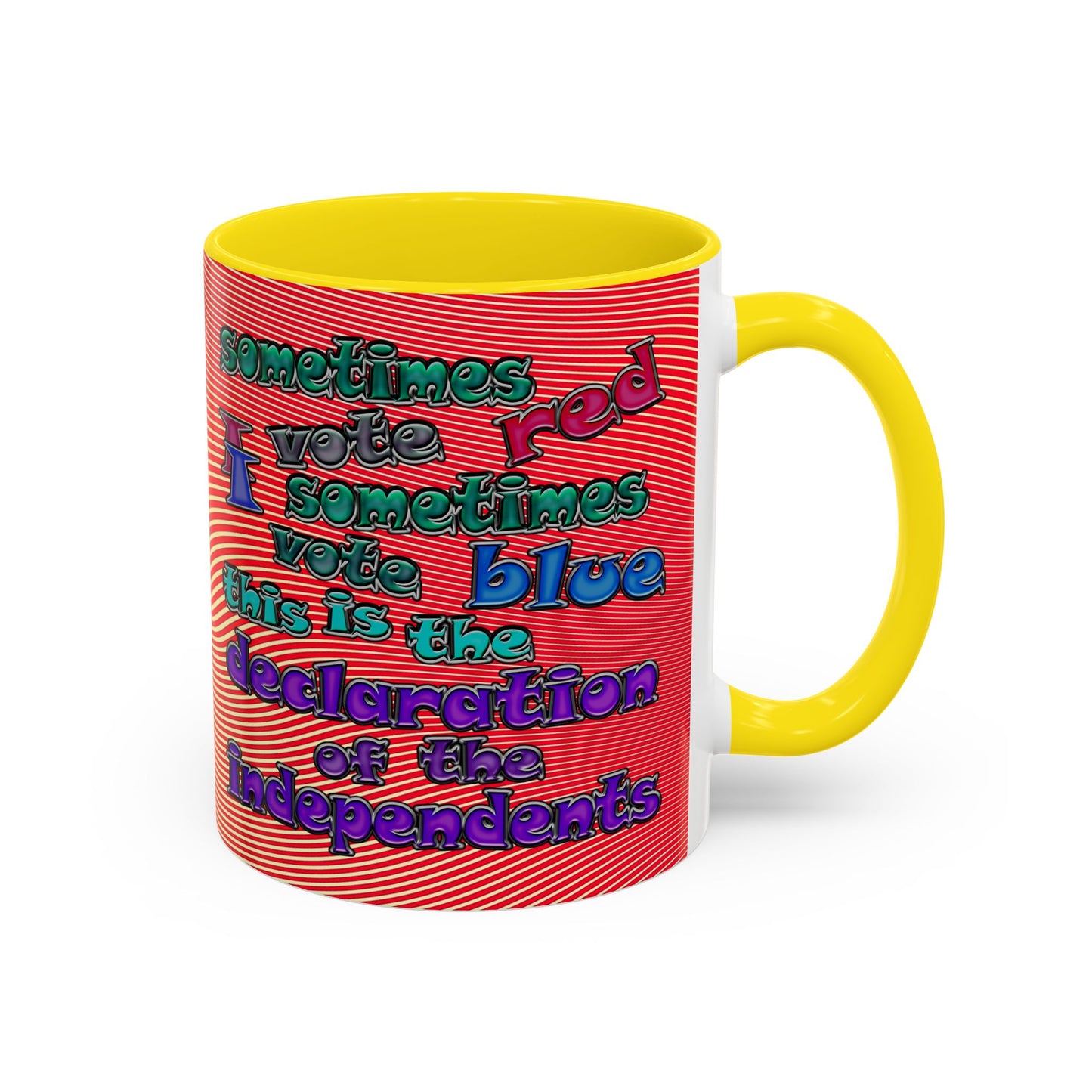 declaration of the independents - Accent Mug (yellow-orange wave)