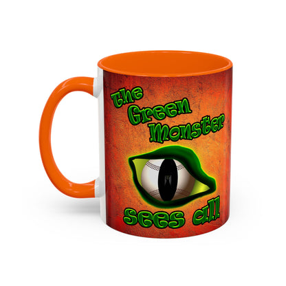 green monster - Accent Mug (burnt orange)