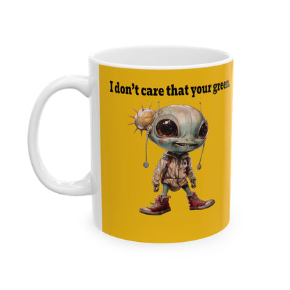 I don't care that your grey - White Mug (yellow)