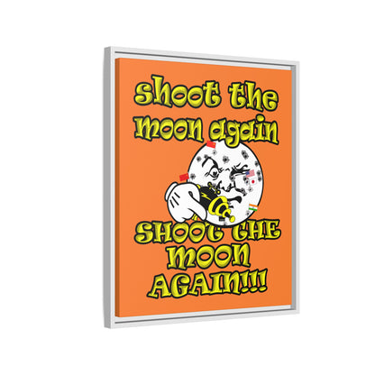 shoot the moon again - framed canvas art (crusta)