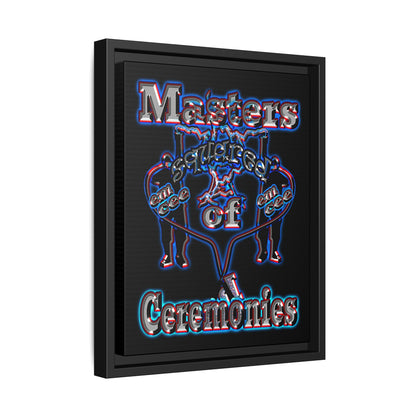 em cee squared - framed canvas art (black)