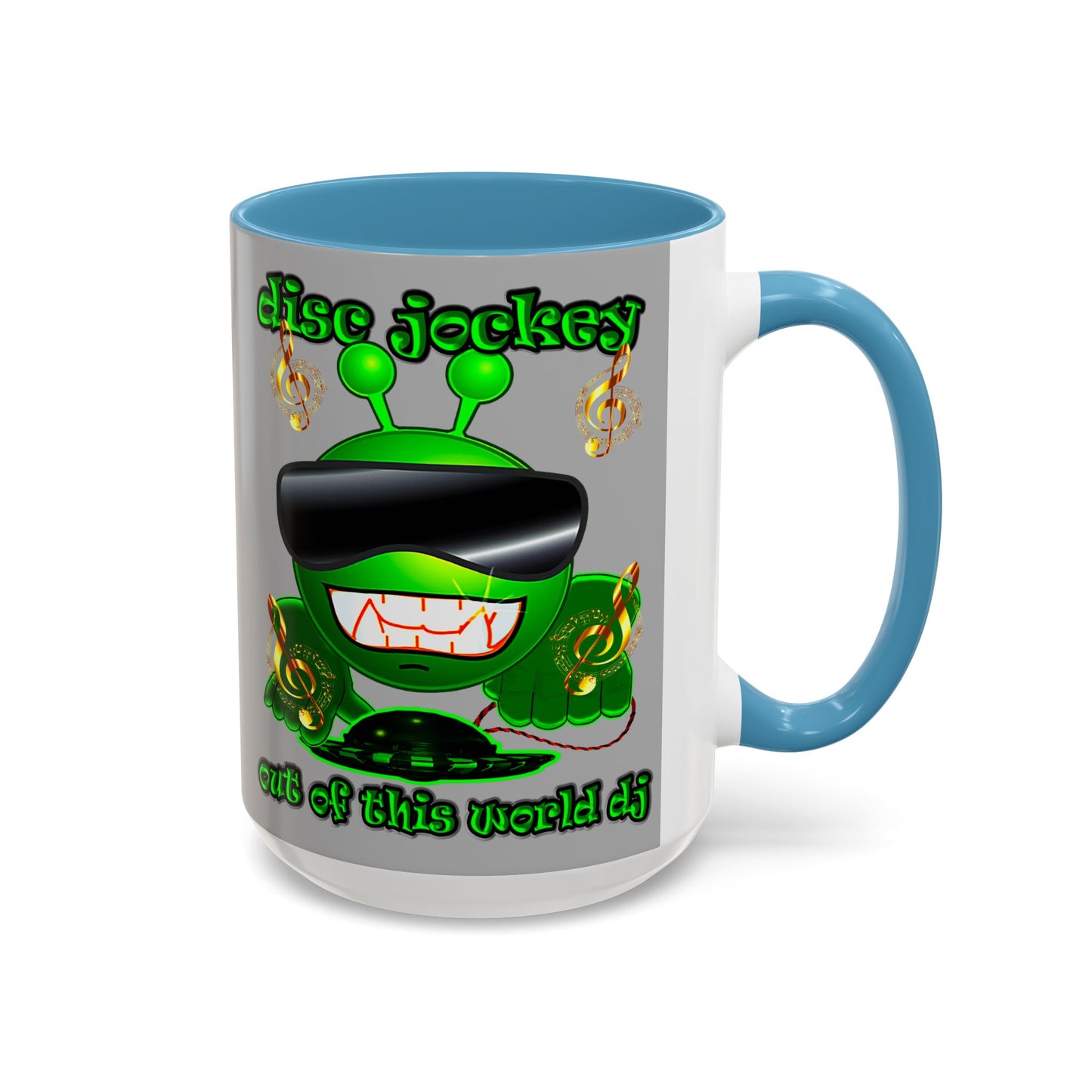 disc jockey - Accent Mug (light grey)