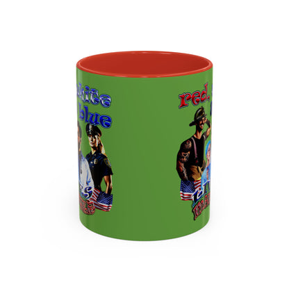 rw&b lives matter - Accent Mug (green)