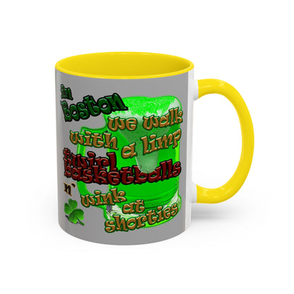 celtics logo - Accent Mug (light grey)