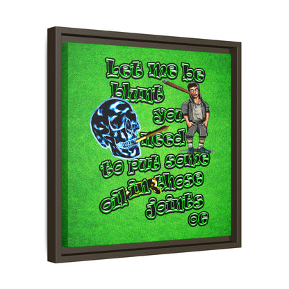 og - framed canvas art (green turf)