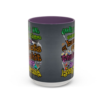the bum's shit - Accent Mug (grey-light grey)