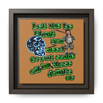 og - framed canvas art (light brown)