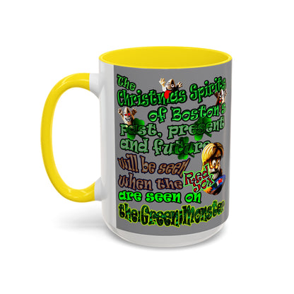 christmas spirits of boston - Accent Mug (grey)