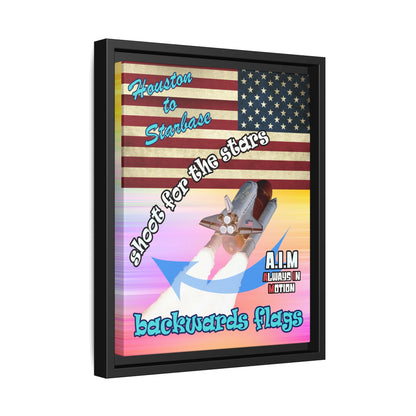 shoot for the stars - framed canvas art (color blur)