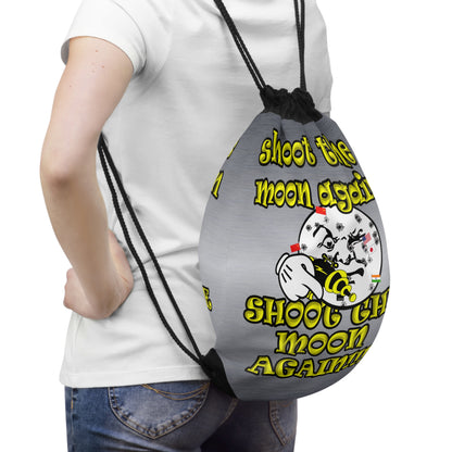 shoot the moon again - Drawstring Bag (brushed nickel)