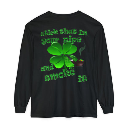 celtics logo - Unisex Garment-dyed Long Sleeve T-Shirt