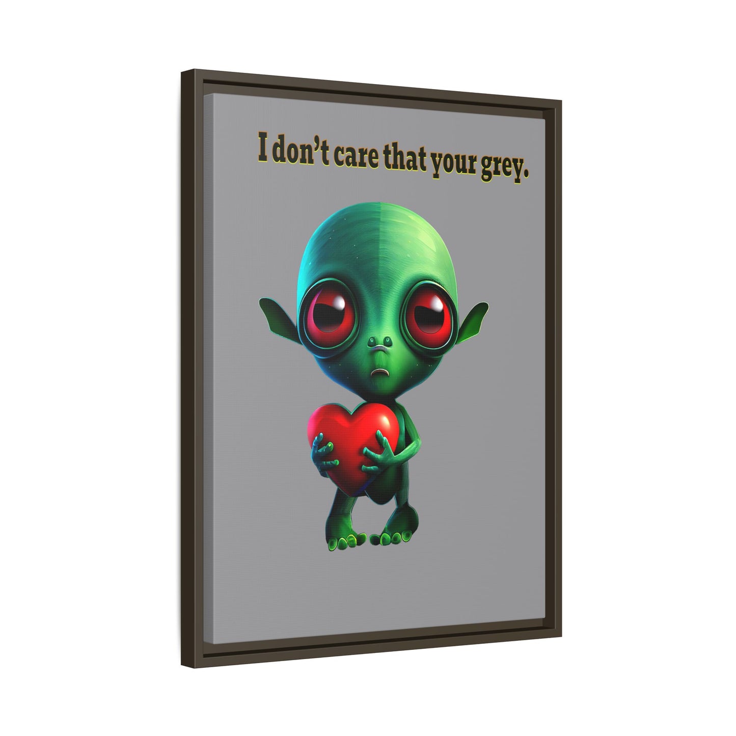 I don't care that your grey - framed canvas art (grey)