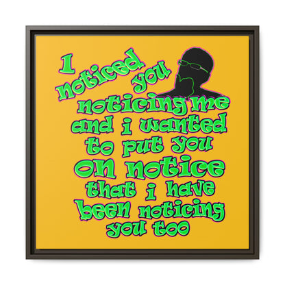 noticed you noticing - framed canvas art (yellow)