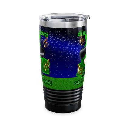 disc jockey - Ringneck Tumbler, 20oz ('snoops' background)