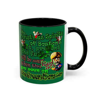 christmas spirits of boston - Accent Mug (dark green)