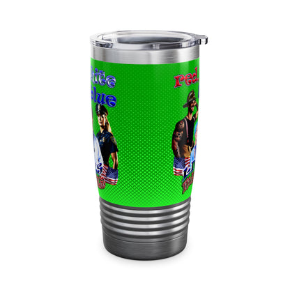 rw&b lives matter - Ringneck Tumbler, 20oz (logo green)