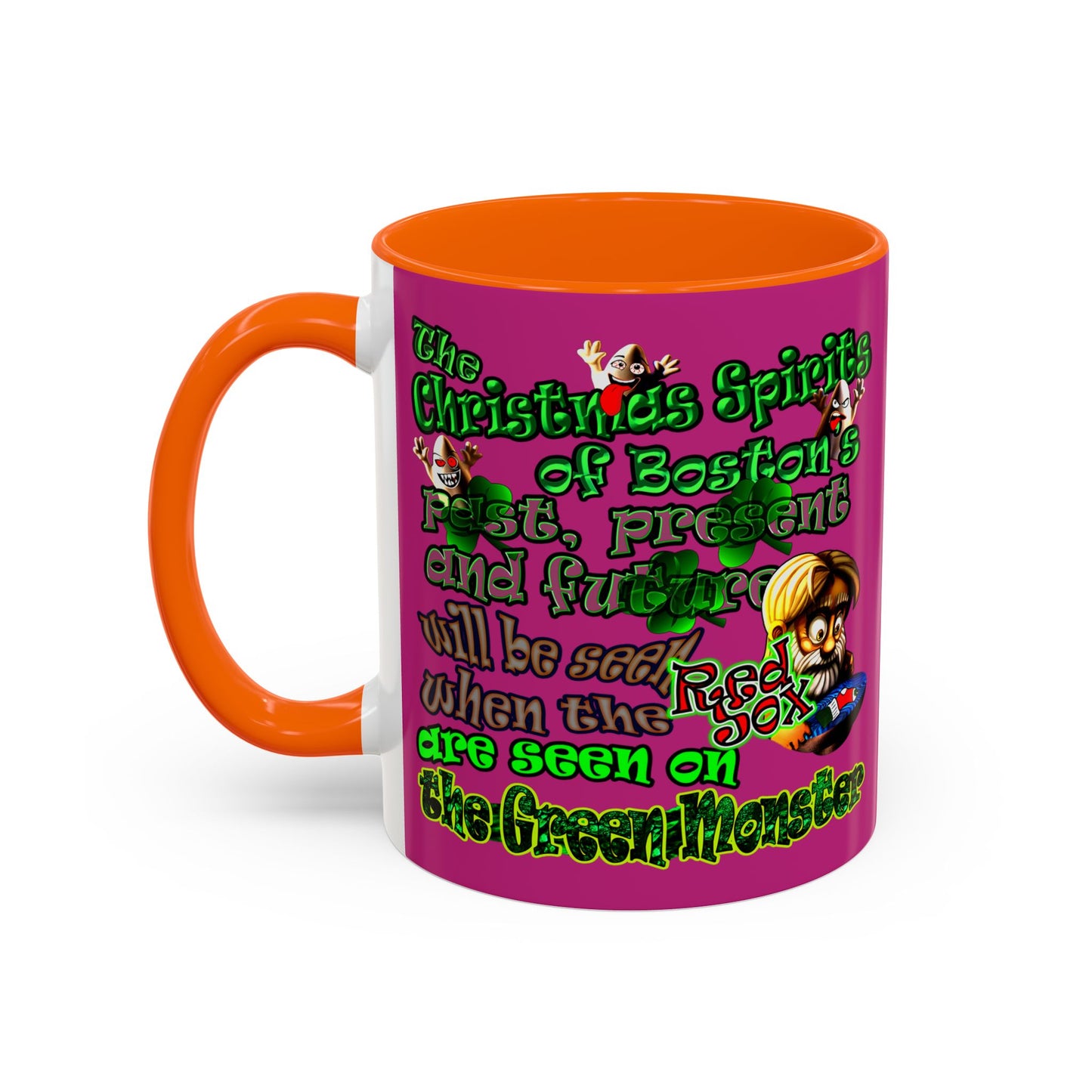 christmas spirits of boston - Accent Mug (pink)