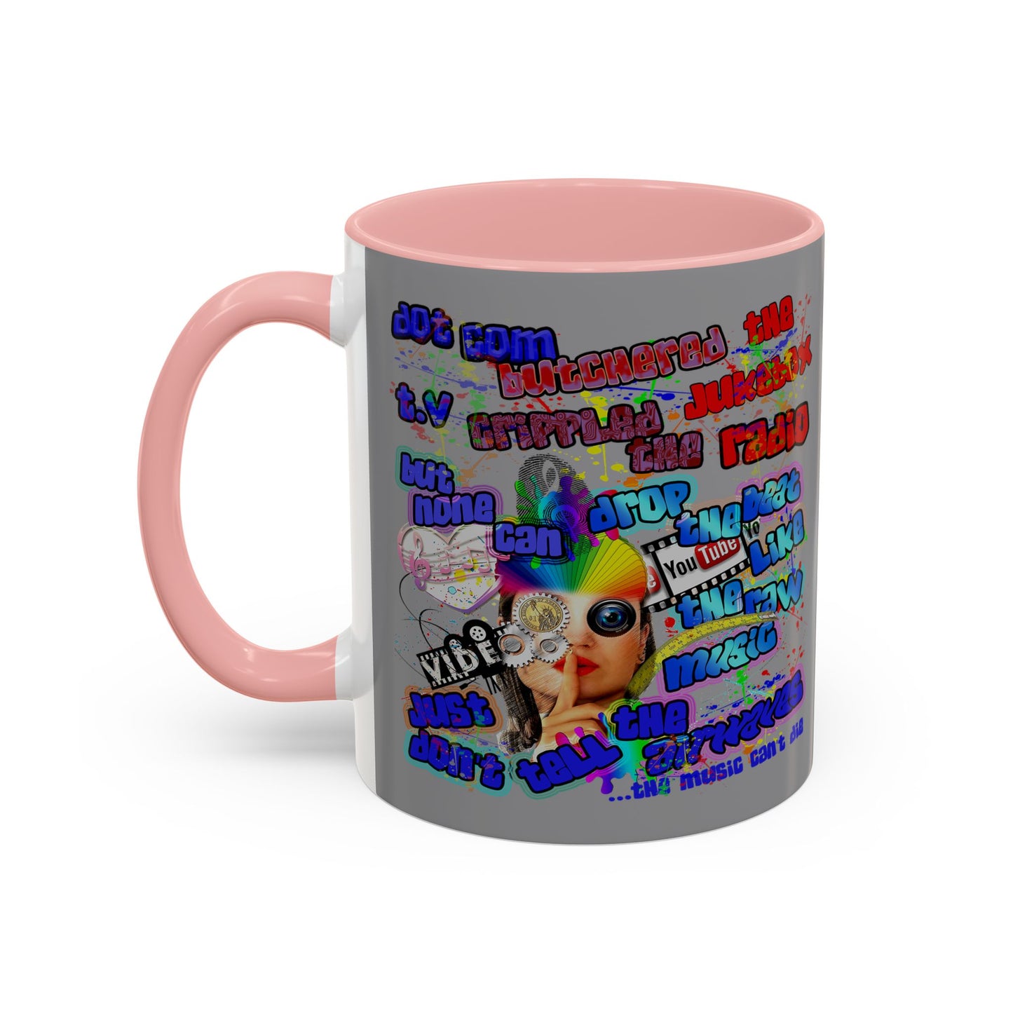 drop the beat - Accent Mug (grey)