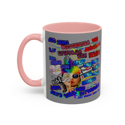 drop the beat - Accent Mug (grey)