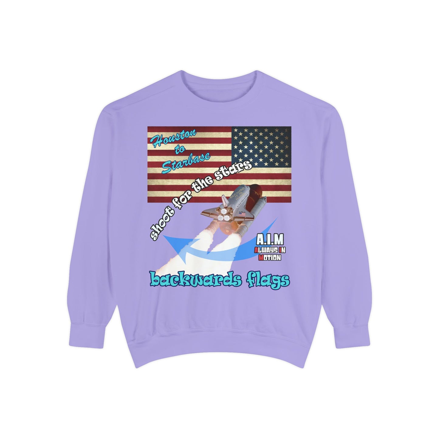 shoot for the stars - Unisex Garment-Dyed Sweatshirt