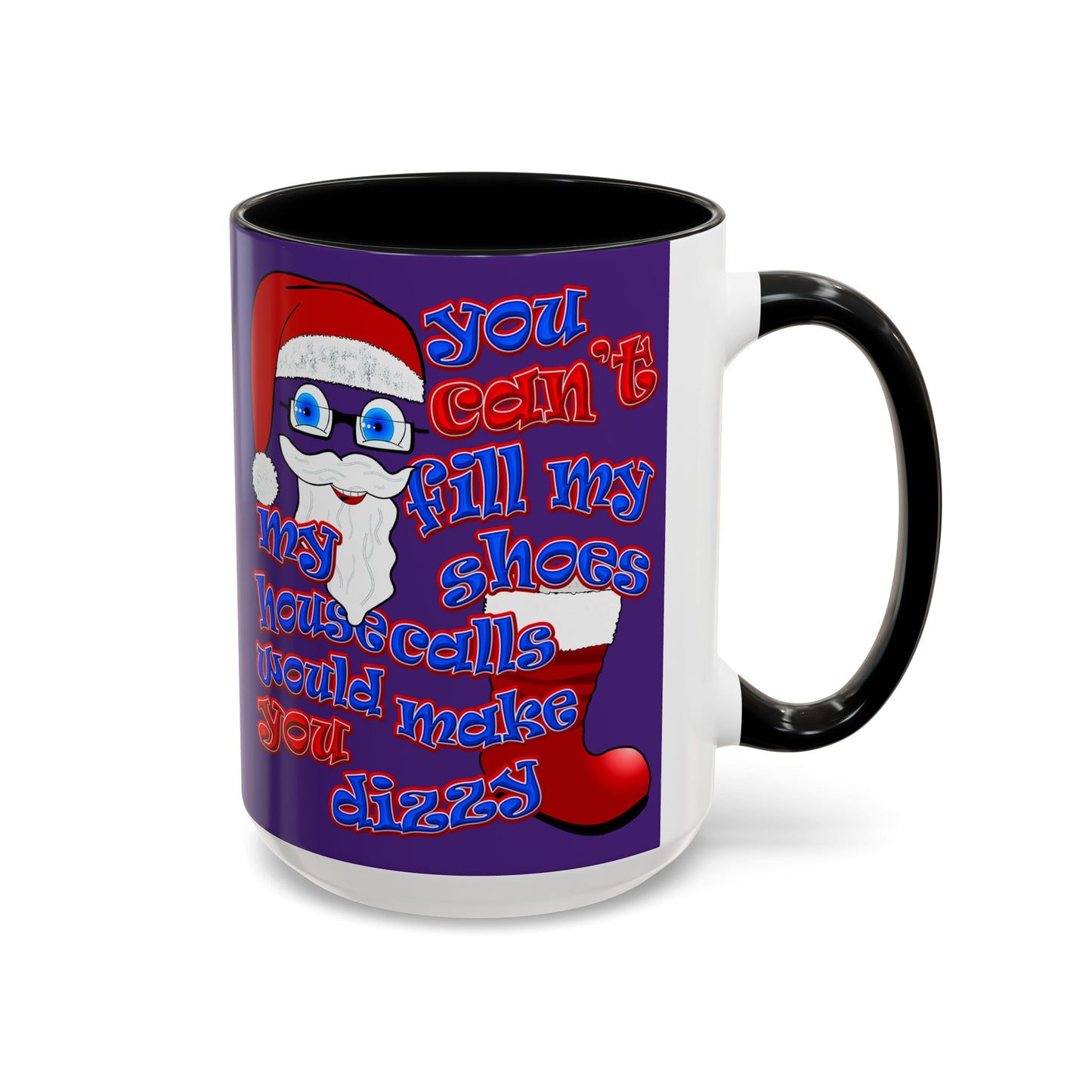 santa's shoes - Accent Mug (purple)