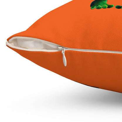 I don't care that your grey - Spun Polyester Square Pillow - (orange)