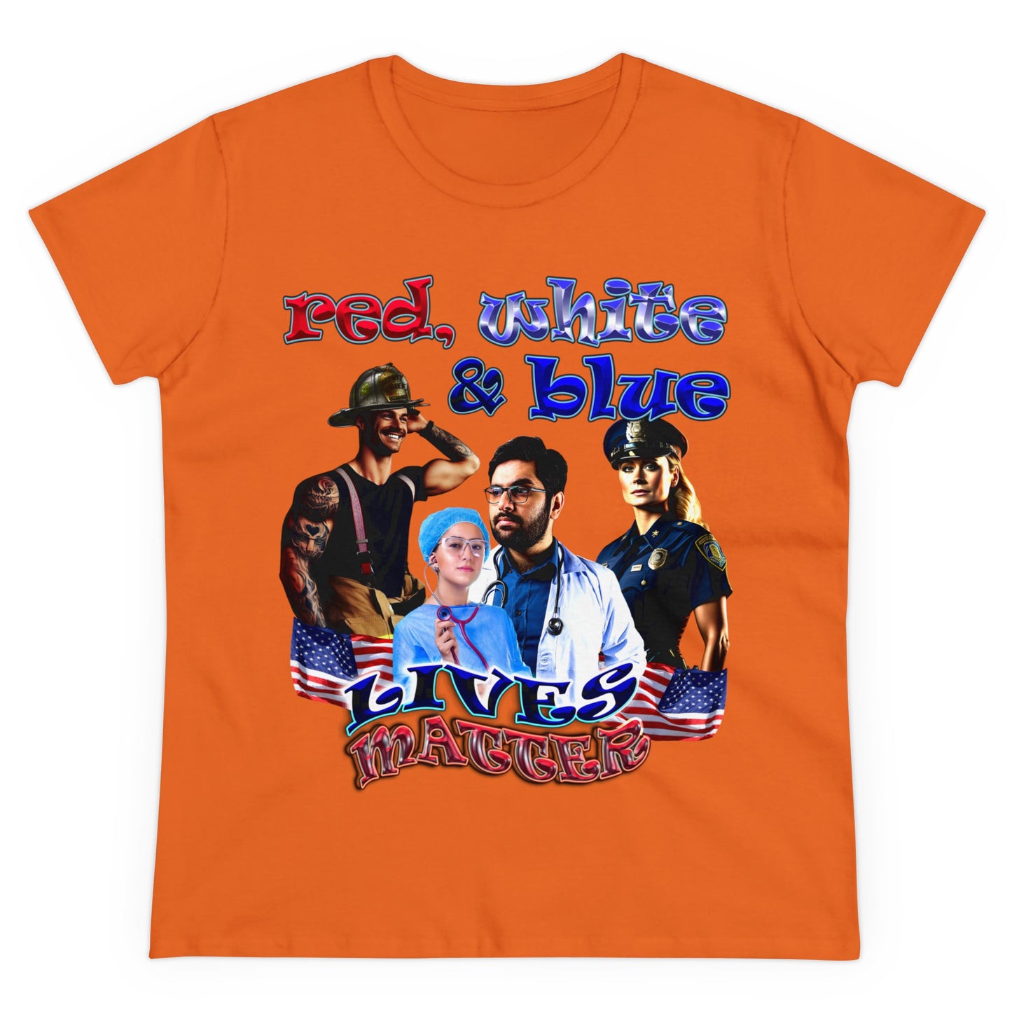 rw&b lives matter - Women's Midweight Cotton Tee