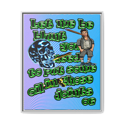 og - framed canvas art (light blue-purple wave)