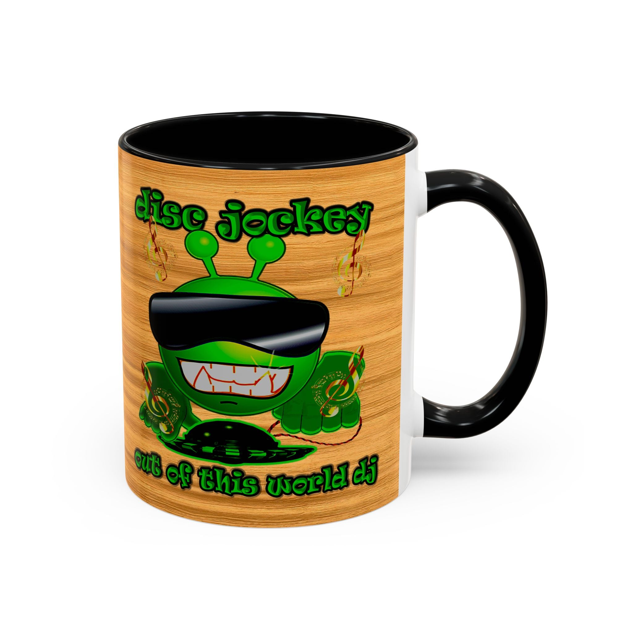 disc jockey - Accent Mug (butterscotch wood finish)