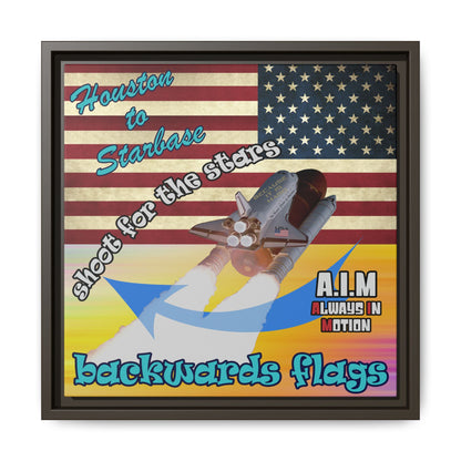shoot for the stars - framed canvas art (color blur)