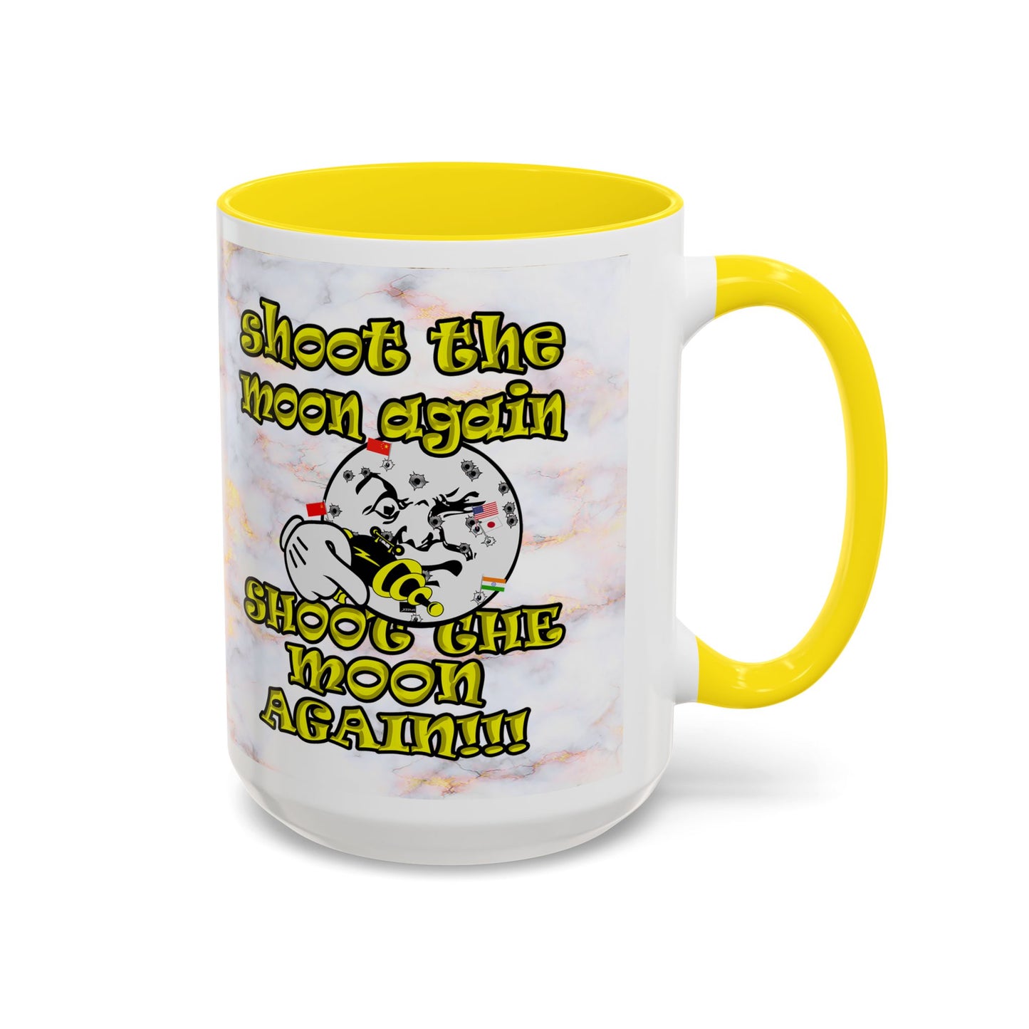 shoot the moon again - Accent Mug (white marble)
