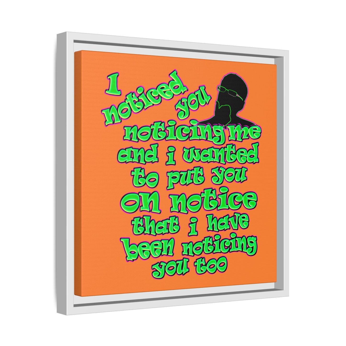 noticed you noticing - framed canvas art (crusta)