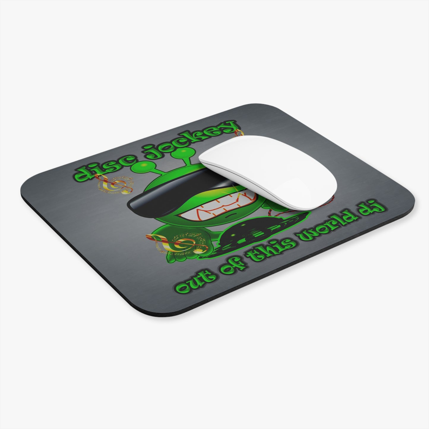 disc jockey - Mouse Pad (Rectangle) (grey-light grey)
