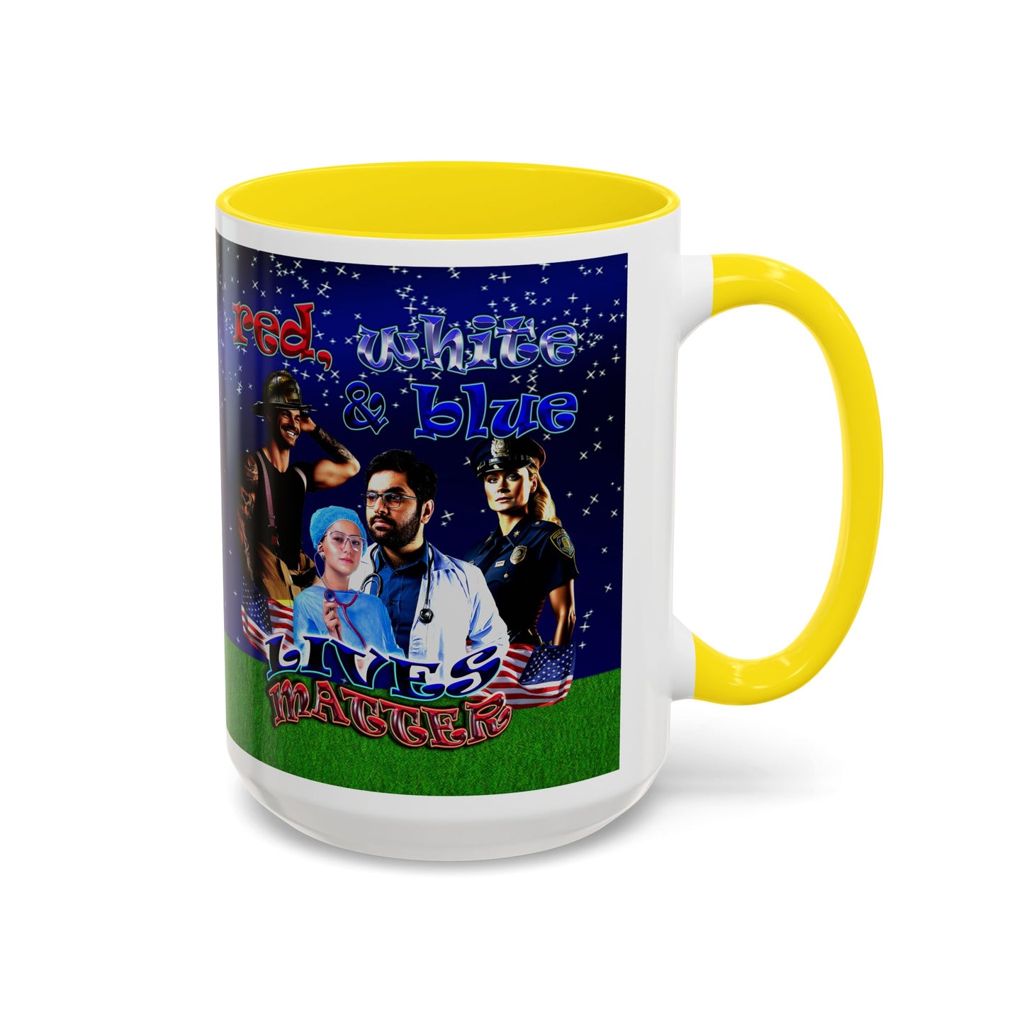 rw&b lives matter - Accent Mug ('snoops' background)