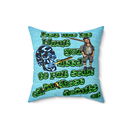 og - Spun Polyester Square Pillow - (faded blue)