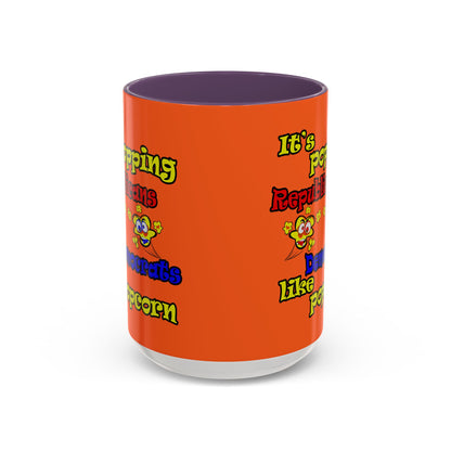 popping like popcorn - Accent Mug (orange)