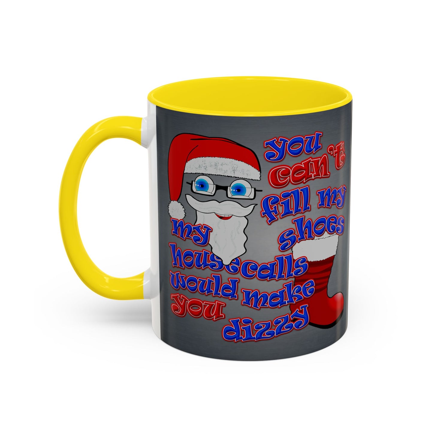 santa's shoes - Accent Mug (grey-light grey)