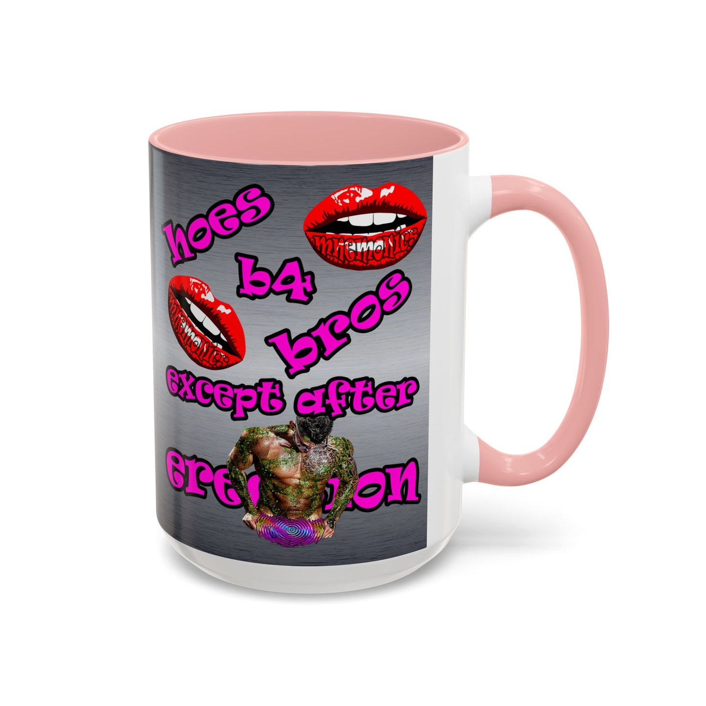 hoes b4 bros - Accent Mug (brushed nickel)