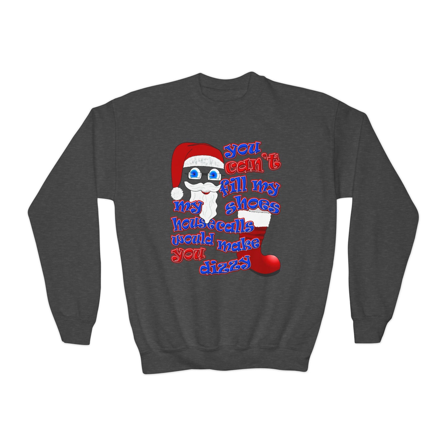 santa's shoes - Youth Crewneck Sweatshirt