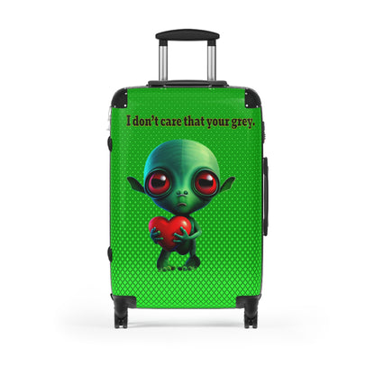I don't care that your grey - Suitcase (logo green)